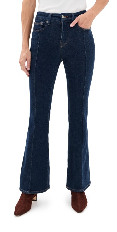 Good American Good Petite Flare Jeans Indigo983