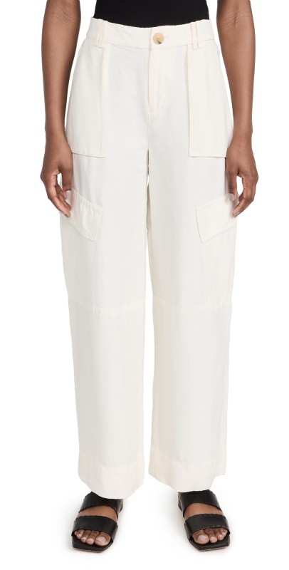 Vince Wide Leg Cargo Pants Bone