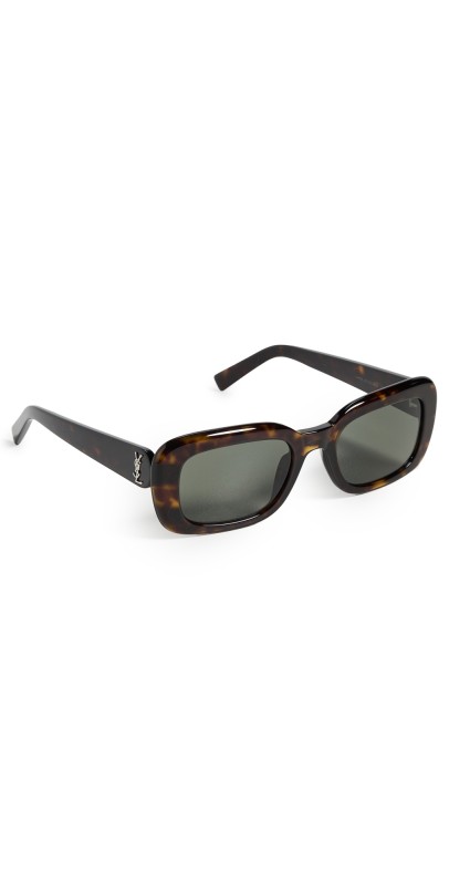 Saint Laurent Rectangular Sunglasses Havana-Havana-Grey