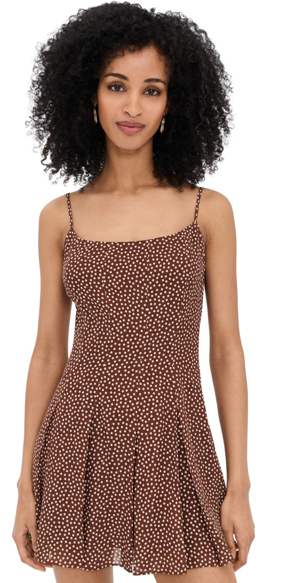 Reformation Annelise Dress Choco Dot