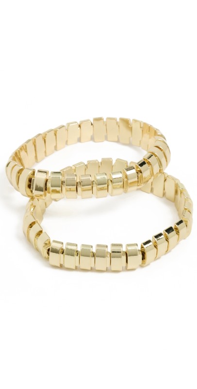 BaubleBar Keegan Bracelet Set Gold