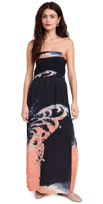 Atelier 17.56 Angelina Dress Blue Orange