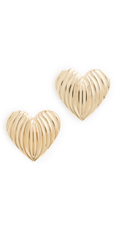 Jennifer Zeuner Jewelry Luba Earrings 18k Yellow Gold Plated Silver
