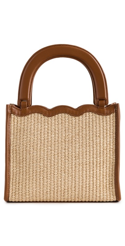Reformation Emma Mini Bag Natural Raffia
