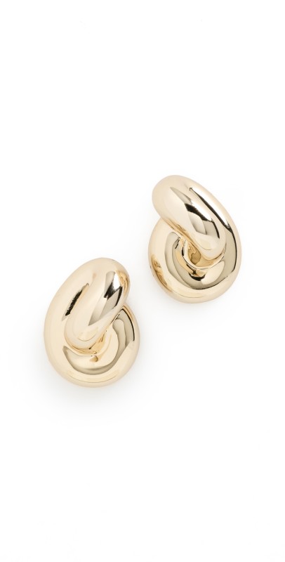 Jennifer Fisher Small Knot Post Earrings Yellow Gold