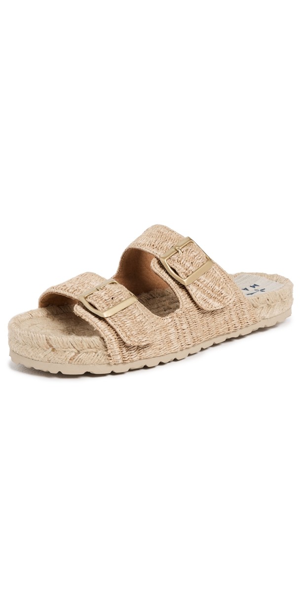 Manebi Nordic Raffia Sandals Natural