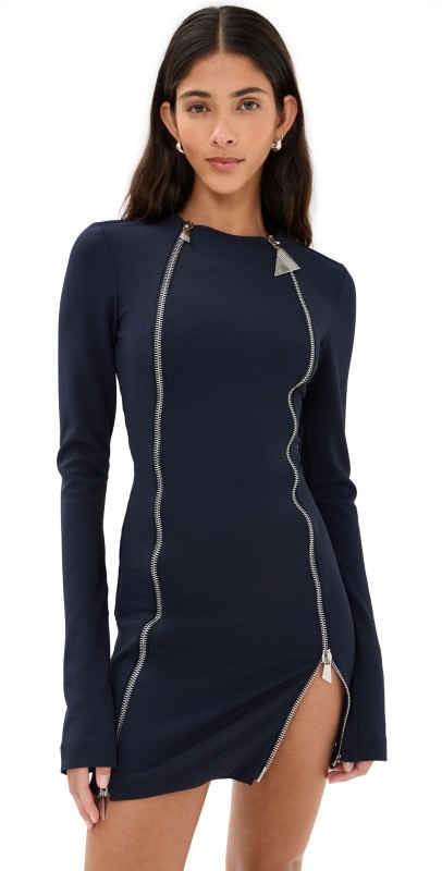 The Attico Mini Dress Navy Blue