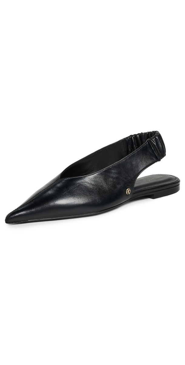 ANINE BING Hilda Slingback Flats Black
