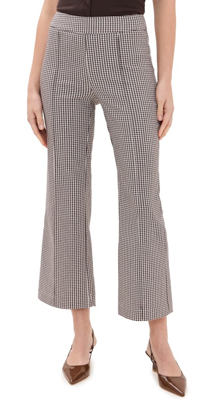 STAUD Knack Pants Dark Chocolate Micro Check