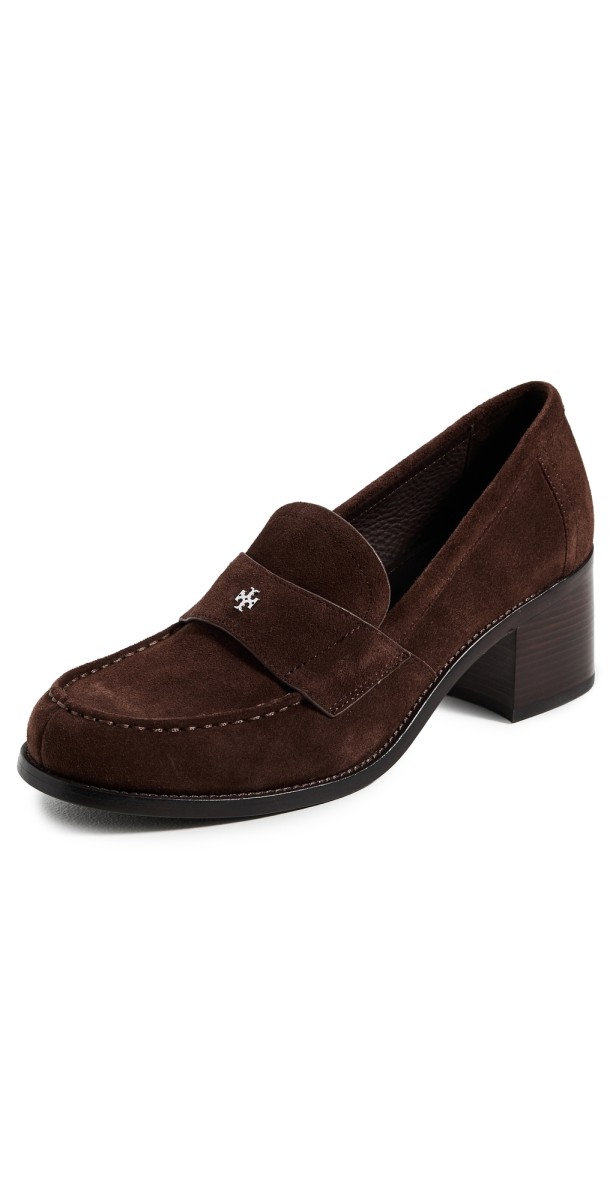 Tory Burch Classic Heeled Loafers 55mm Dark Cocoa