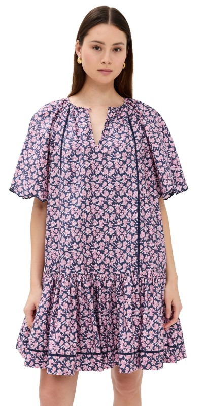 Merlette Palermo Print Dress Sunset Rose Floral Print