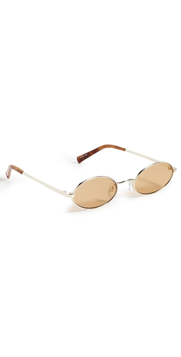 Le Specs Love Train Sunglasses Gold Mustard Mono