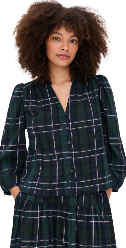 Birds of Paradis Maisey Blouse Windsor Plaid