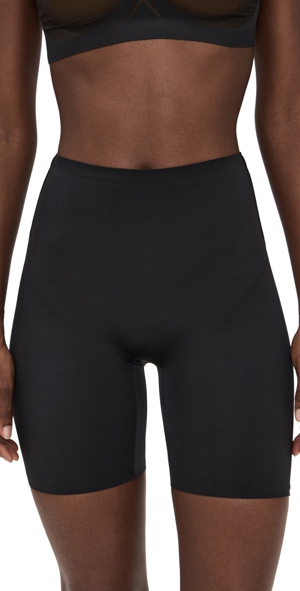 SPANX Low Back Mid-Thigh Shapewear Very Black