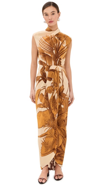Johanna Ortiz Sailing Sunset Ankle Dress Tropical Exuberance