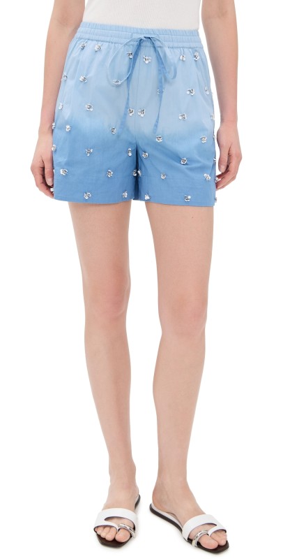ESSENTIEL ANTWERP Hichigan Embellished Shorts Combo2 Aqua Blue