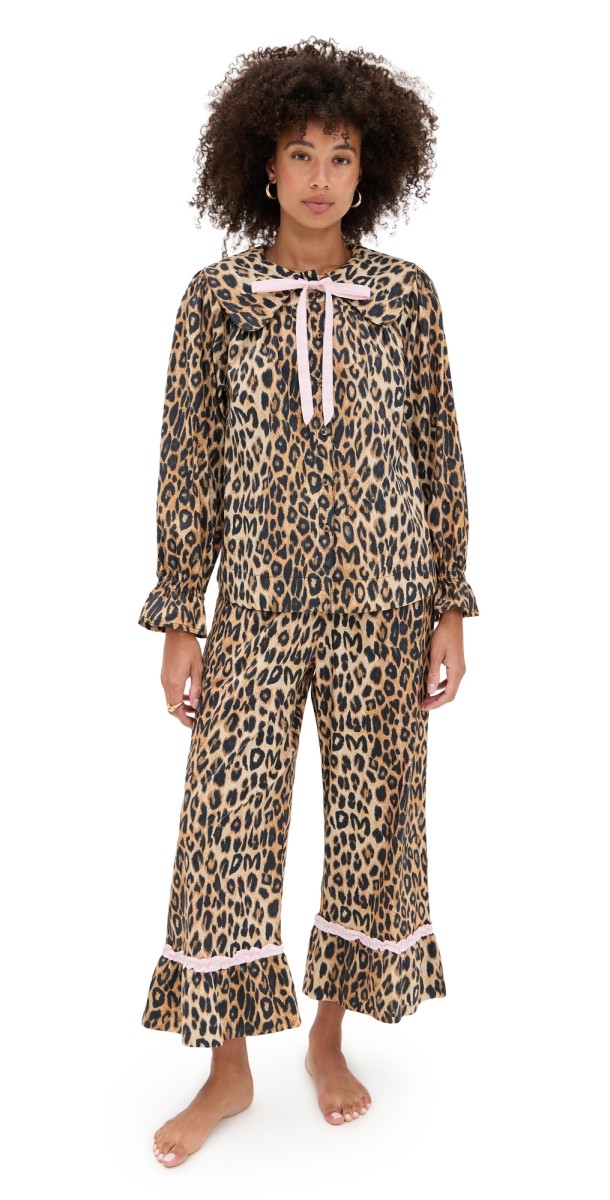 Damson Madder Felice PJ Set Leopard