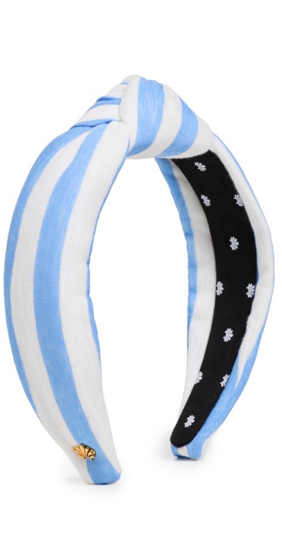 Lele Sadoughi Knotted Linen Gauze Headband Capri Strip