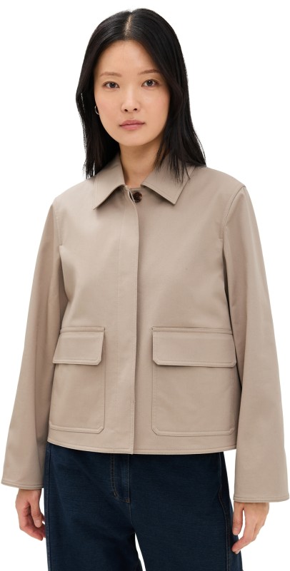 Theory Patch Boxy Jacket Soft Taupe