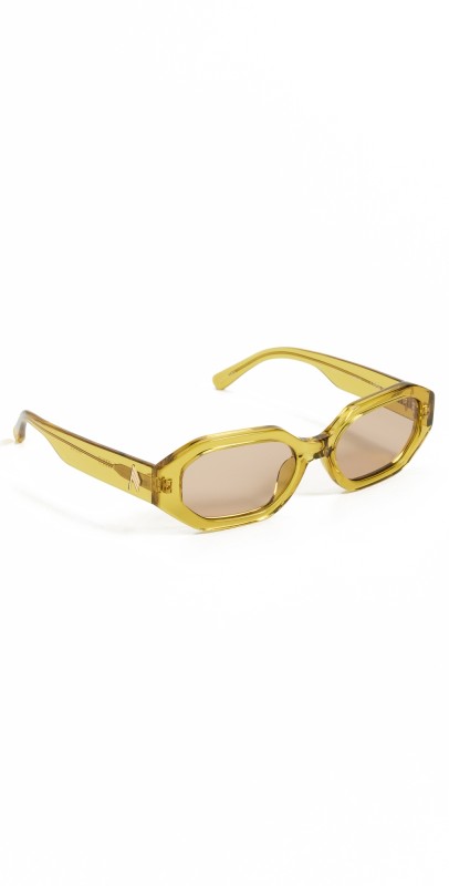 The Attico Irene Sunglasses Mustard/Yellow Gold/Camel