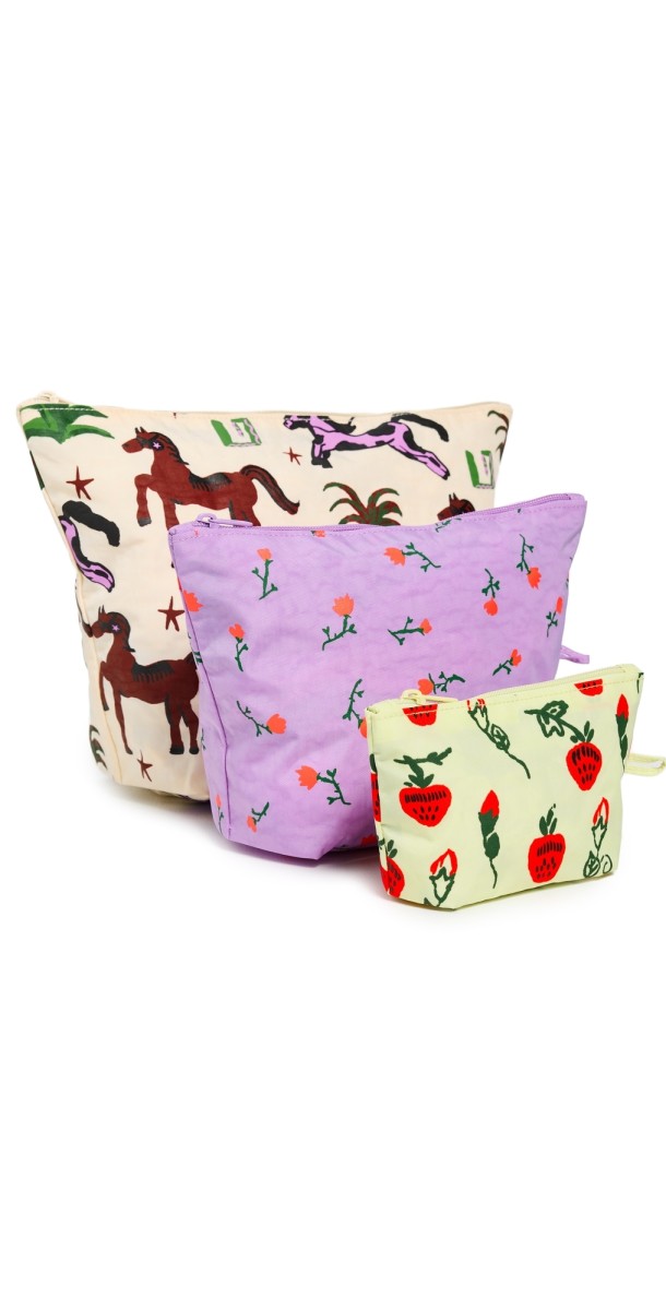 BAGGU Go Pouch Set Painted Prairie Painted Prair