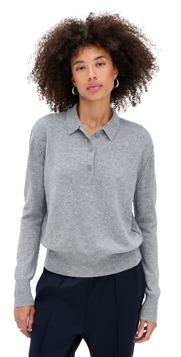 Jamie Haller The Cashmere Polo Light Heather
