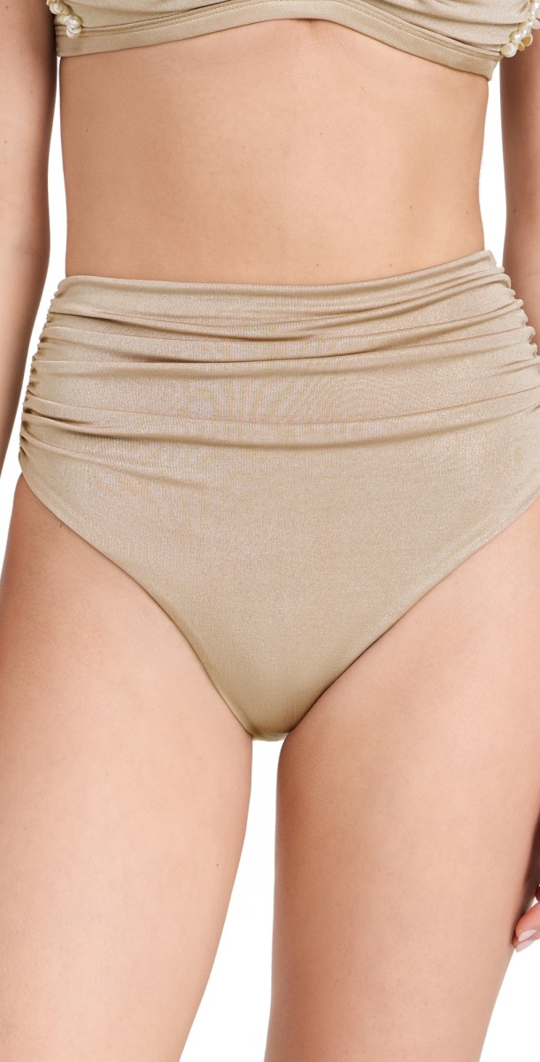 PatBO Dune Jersey Bikini Bottoms Beige