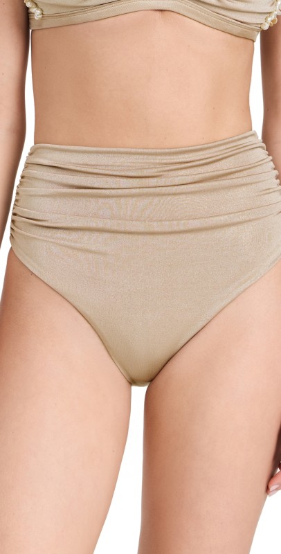 PatBO Dune Jersey Bikini Bottoms Beige