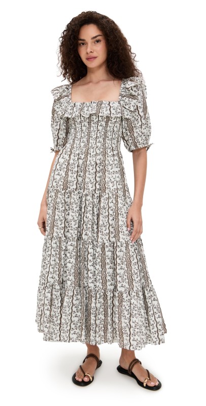 Hill House Home The Corinne Nap Dress Provence Floral/Mocha