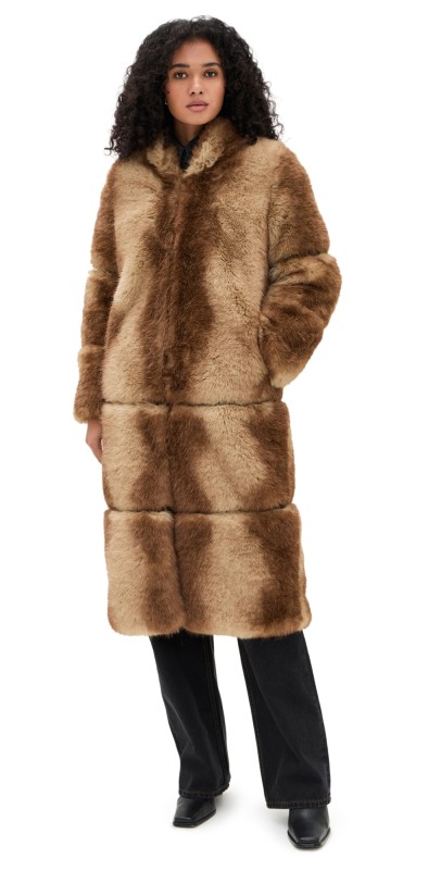 Apparis Sylke Faux Mink Coat Blonde Mink