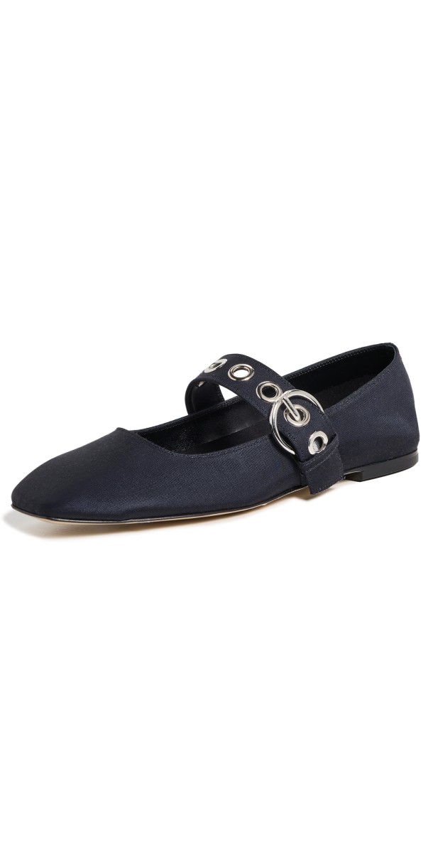 AEYDE Uma Eyelet Grosgrain Navy Navy