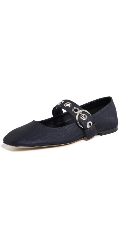 AEYDE Uma Eyelet Grosgrain Navy Navy