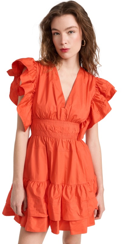 Ulla Johnson Kiri Dress Coral