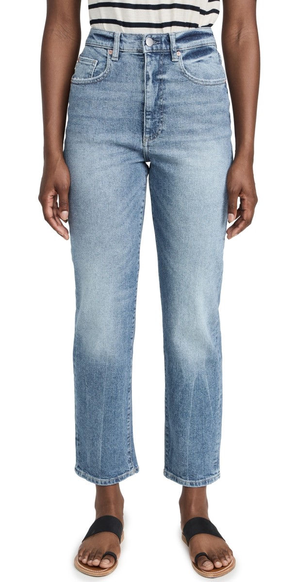 DL1961 Enora Cigarette High Rise Jeans Aged Mid Vintage