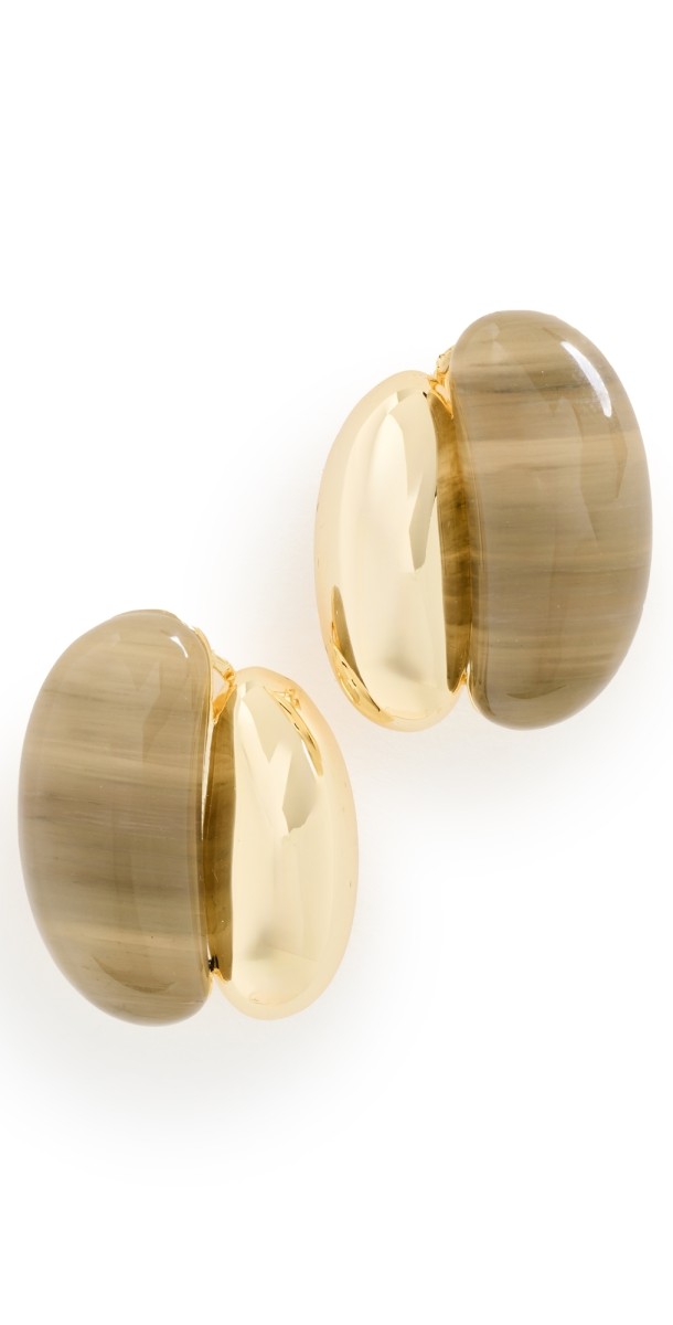 SHASHI Una Earrings Green Agat