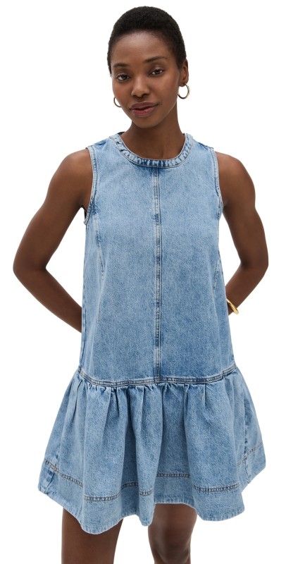 Tanya Taylor Cynthia Dress Light Indigo Blue