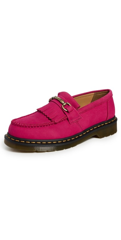 Dr. Martens Adrian Snaffle Milled Nubuck Flats Fuchsia Pink