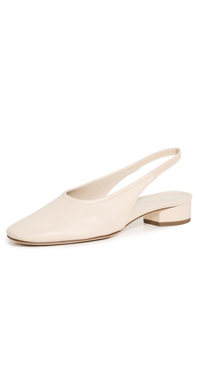 AEYDE Dua Nappa Leather Creamy Pumps Creamy