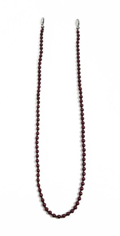 Ossa Wooden Beads Crossbody Phone Strap Burgundy