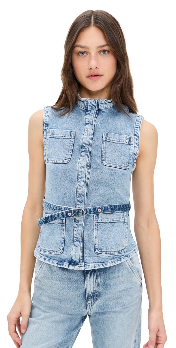 ICON DENIM LA Kelly Denim Vest Sky
