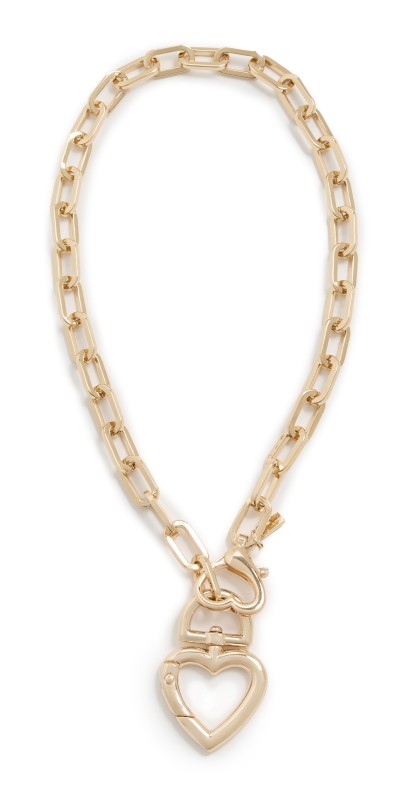Kenneth Jay Lane Heart Pendant Necklace Gold