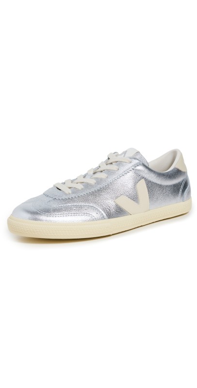 Veja Volley O. T. Leather Sneakers Silver/Pierre