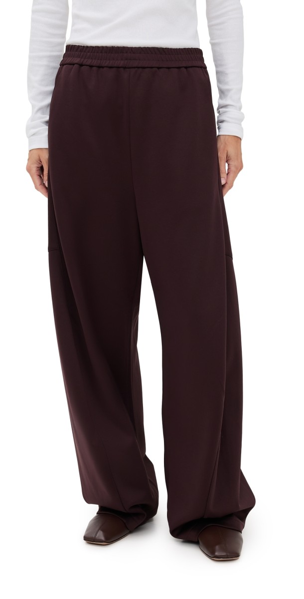 Tibi Petite Active Knit Winslow Pants Brown