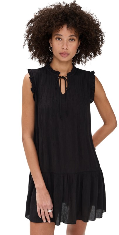 Playa Lucila Tie Neck Dress Black