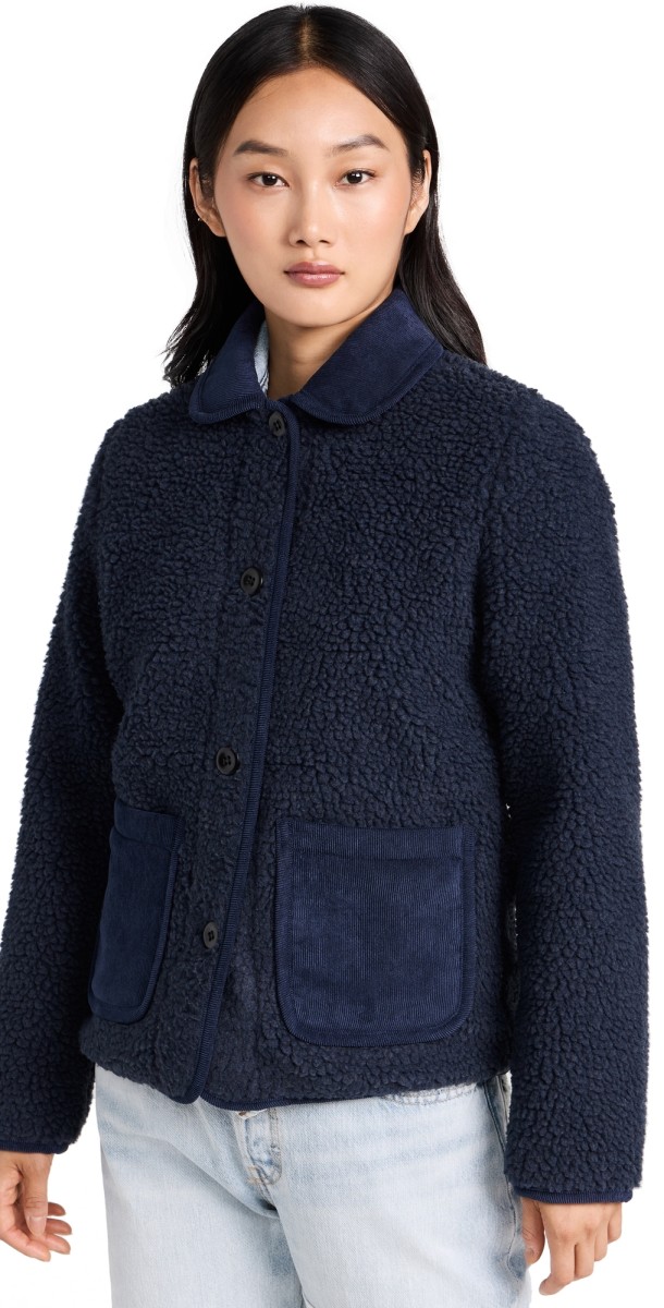Alex Mill Sherpa Work Jacket Dark Navy