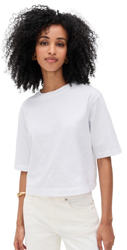 Enza Costa Supima Structured Tee White