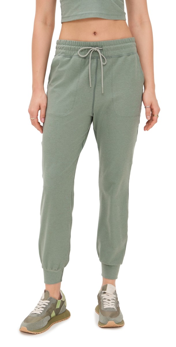Beyond Yoga Spacedye Commuter Midi Joggers Grey Sage Heather