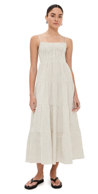Z Supply Balos Striped Dress Natural