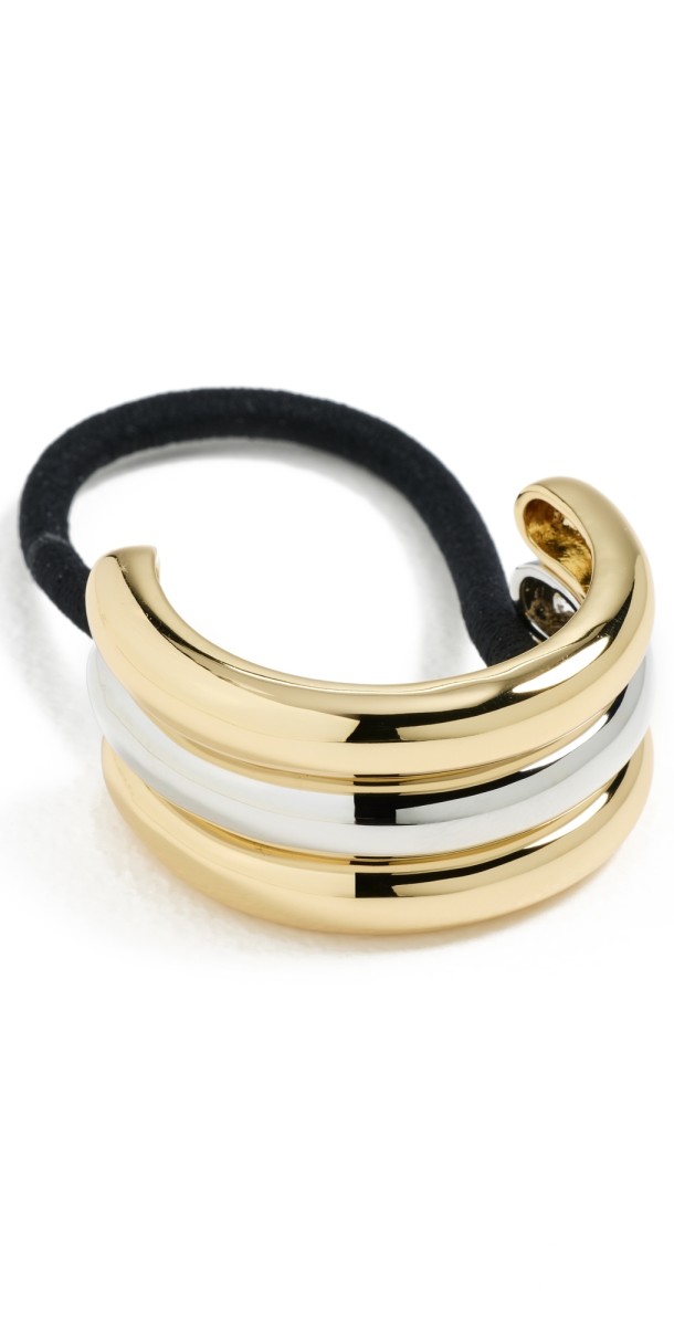 LELET NY Glossy Triple Arch Petite Pony Cuff Mixed Metal