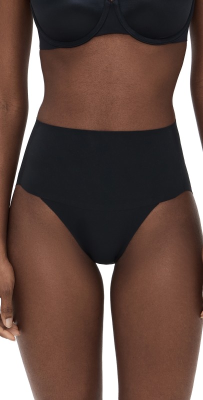 SPANX Natural Waist Hi-Leg Panties Very Black